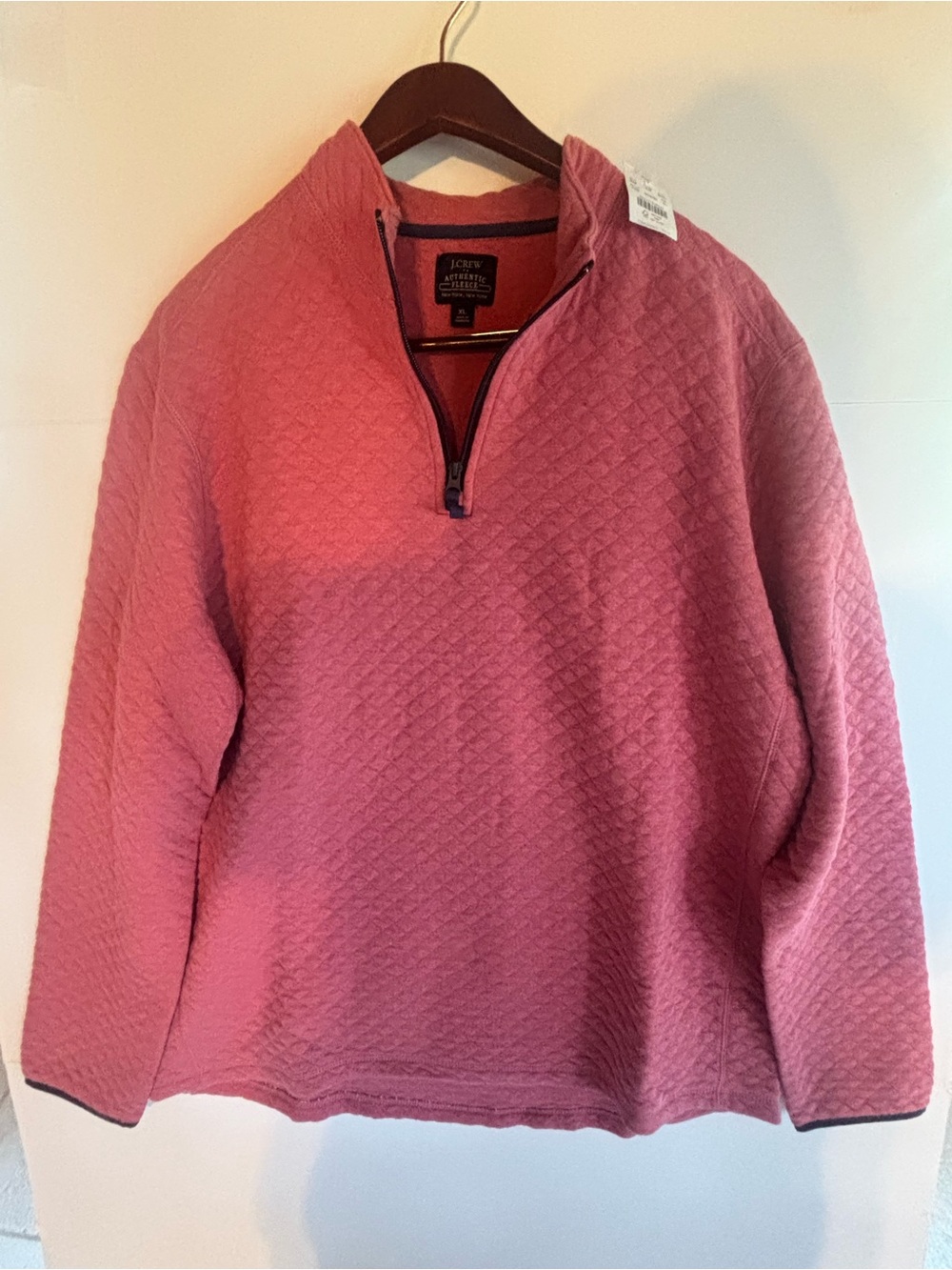 J. Crew Men’s Quilted Half-Zip Cowl Neck Pullover, NWT